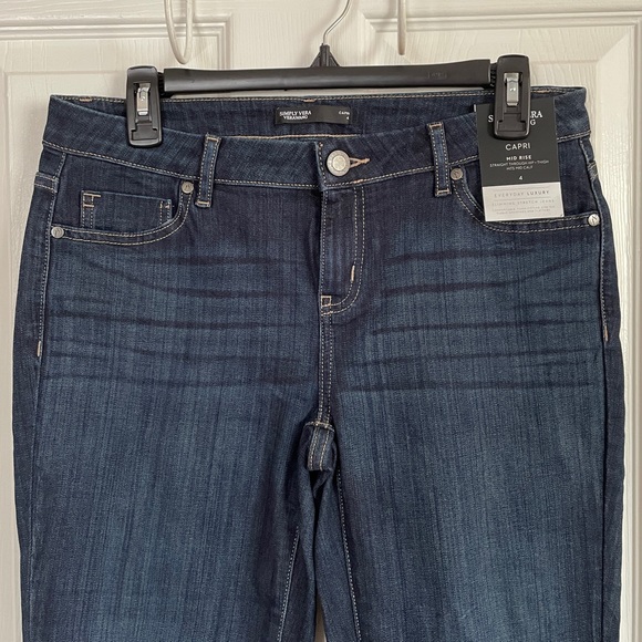 Women's Simply Vera Vera Wang Cuffed Capri Jeans - Picture 7 of 16